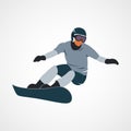 Snowboarder jumping sport Royalty Free Stock Photo