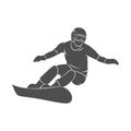 Snowboarder jumping sport Royalty Free Stock Photo