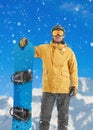 Snowboarder looking at camera Royalty Free Stock Photo