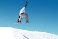 Snowboarder performing jump Royalty Free Stock Photo