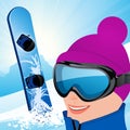 Snowboarder on the slope