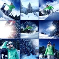Snowboard mix Royalty Free Stock Photo
