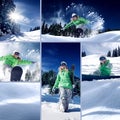 Snowboard mix Royalty Free Stock Photo