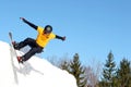 Snowboarder, Windham Mountain Ski Resort, New York Royalty Free Stock Photo