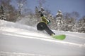 Snowboarder woman enjoy freeride on fresh powder snow Royalty Free Stock Photo
