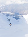Snowboarders in the high mountains, Sochi
