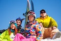 Snowboarders on snow Royalty Free Stock Photo