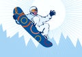 Snowboarding blue