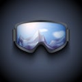 Snowboarding goggles with big glass
