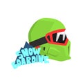 Snowboarding Helmet With Logo Royalty Free Stock Photo