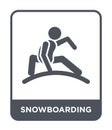snowboarding icon in trendy design style. snowboarding icon isolated on white background. snowboarding vector icon simple and Royalty Free Stock Photo