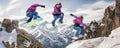 Snowboarding jump Royalty Free Stock Photo