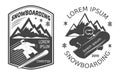 Snowboarding labels Royalty Free Stock Photo