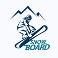 Snowboarding stylized symbol