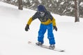 Snowboarding under the snow. Ski slope. White winter mountain Royalty Free Stock Photo