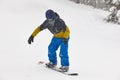 Snowboarding under the snow. Ski slope. White winter landscape Royalty Free Stock Photo