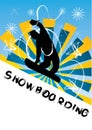 Snowboarding vector illustration
