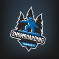 Snowboarding winter sports, logo, emblem.