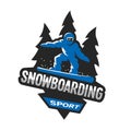 Snowboarding winter sports, logo, emblem.