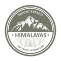 Snowbound mountain Himalayas - Everest stamp