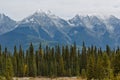 Snowcapped Canadian Rockies Royalty Free Stock Photo