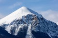 Snowcapped Fairview Mountain top near Lake Louise in Banff National Park, Alberta, Canada Royalty Free Stock Photo