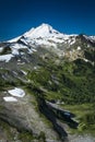 Snowcapped Mount Baker, Ptarmigan Ridge, Washington state Cascades Royalty Free Stock Photo