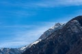 Snow Capped Mountain Range of the Monte Bondone in Winter - Alps Trentino Italy