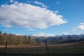 Snowcapped Mountain View in Cade`s Cove