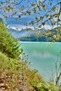 Pemberton Valley River and Duffy Lake Road near Whistler, BC Canada as the Autumn arrives and landscape changes colour