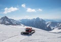 Snowcat on the top of Germany, Zugspitze Royalty Free Stock Photo
