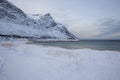 Snowcovered beach