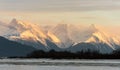 Snowcovered Mountains in Alaska. Royalty Free Stock Photo