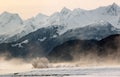 Snowcovered Mountains in Alaska. Royalty Free Stock Photo
