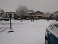 Snowday in the culdesac with the kids