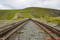 Snowdon Mountain Railway that brings passengers to Mount Snowdonia in Wales Royalty Free Stock Photo