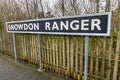 Snowdon Ranger,station sign, narrow gauge railway Royalty Free Stock Photo