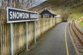Snowdon Ranger, narrow gauge rural mountain railway station Royalty Free Stock Photo