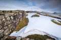 Snowdrift at Milecastle 42 on Hadrian`s Wall