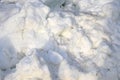Snowdrift, pile of snow,daytime, real white snow, snow texture Royalty Free Stock Photo