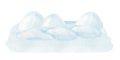 Snowdrifts on the icy background. Watercolor illustration. Hand drawn snowy background, snowdrifts, bank of snow Royalty Free Stock Photo