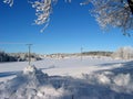 Snowed electricity lines