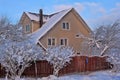 Snowed house in Russia