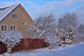 Snowed house in Russia