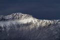 Snowed mountains of Aralar mountain range Royalty Free Stock Photo