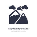 snowed mountains icon on white background. Simple element illustration from Nature concept