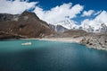 Snowed Mountains and Sacred Lake near Gokyo