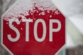 Snowed-In Stop Sign: Urban Winter Street Scene