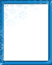 Snowfake frame Royalty Free Stock Photo