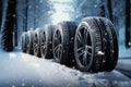 Snowfall challenge met four black tires showcase winterready durability